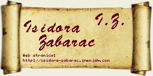 Isidora Žabarac vizit kartica